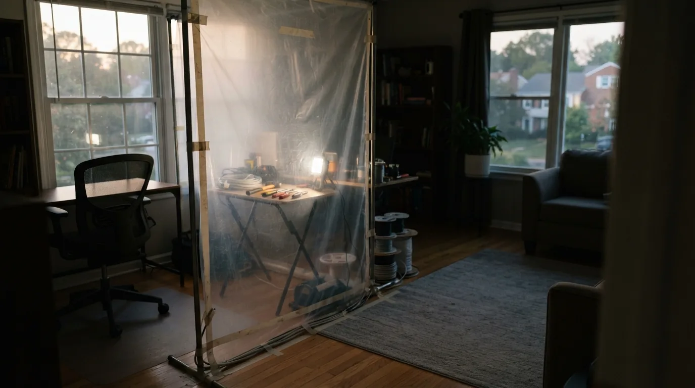 Commercial handyman in Bethesda — evening repair in an occupied office