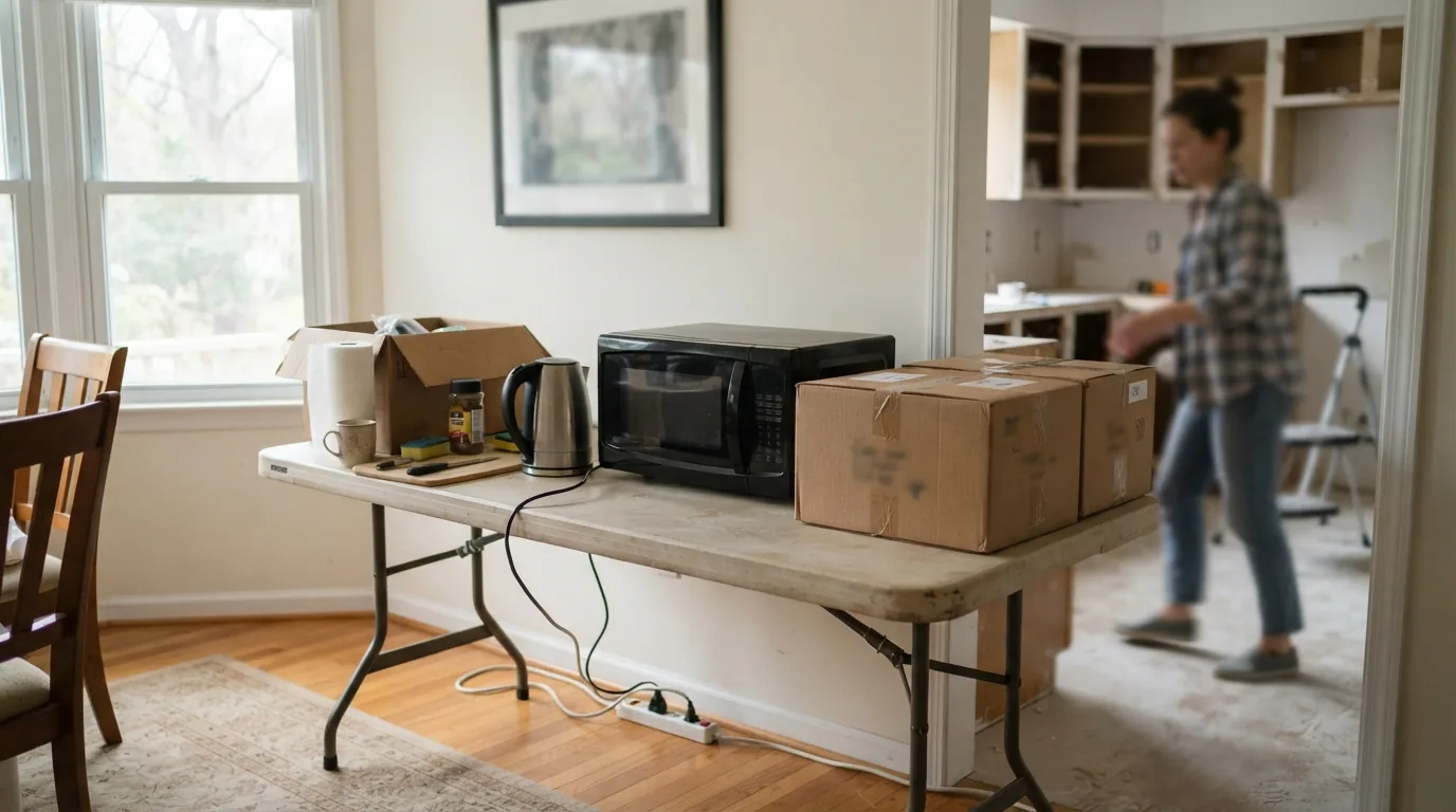 Living through a kitchen remodel — temporary kitchen setup