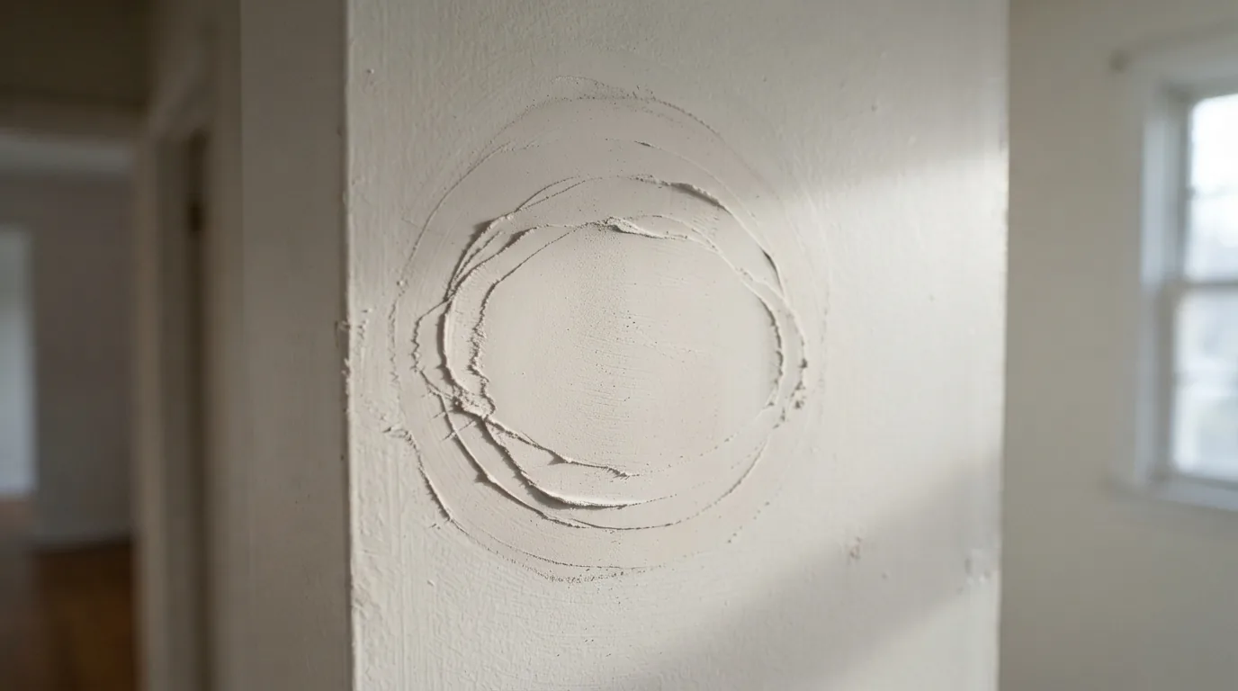 Drywall repair — successive coats feathered wider