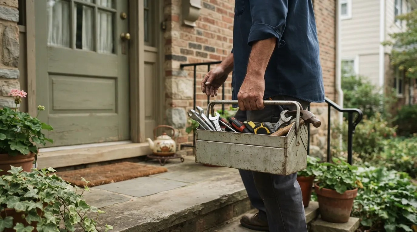 A handyman and remodeling contractor at work on appliance repair handyman in Silver Spring and Montgomery County, Maryland (including Bethesda, Rockville, Gait…