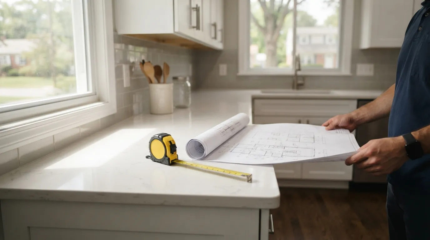 A handyman and remodeling contractor at work on kitchen remodeling silver spring in Silver Spring and Montgomery County, Maryland (including Bethesda, Rockvill…