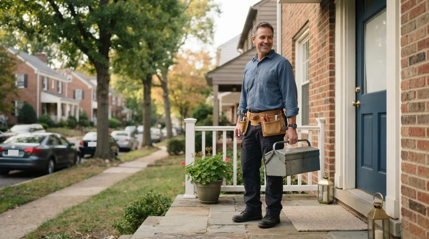 A handyman and remodeling contractor at work on small handyman silver spring in Silver Spring and Montgomery County, Maryland (including Bethesda, Rockville, G…