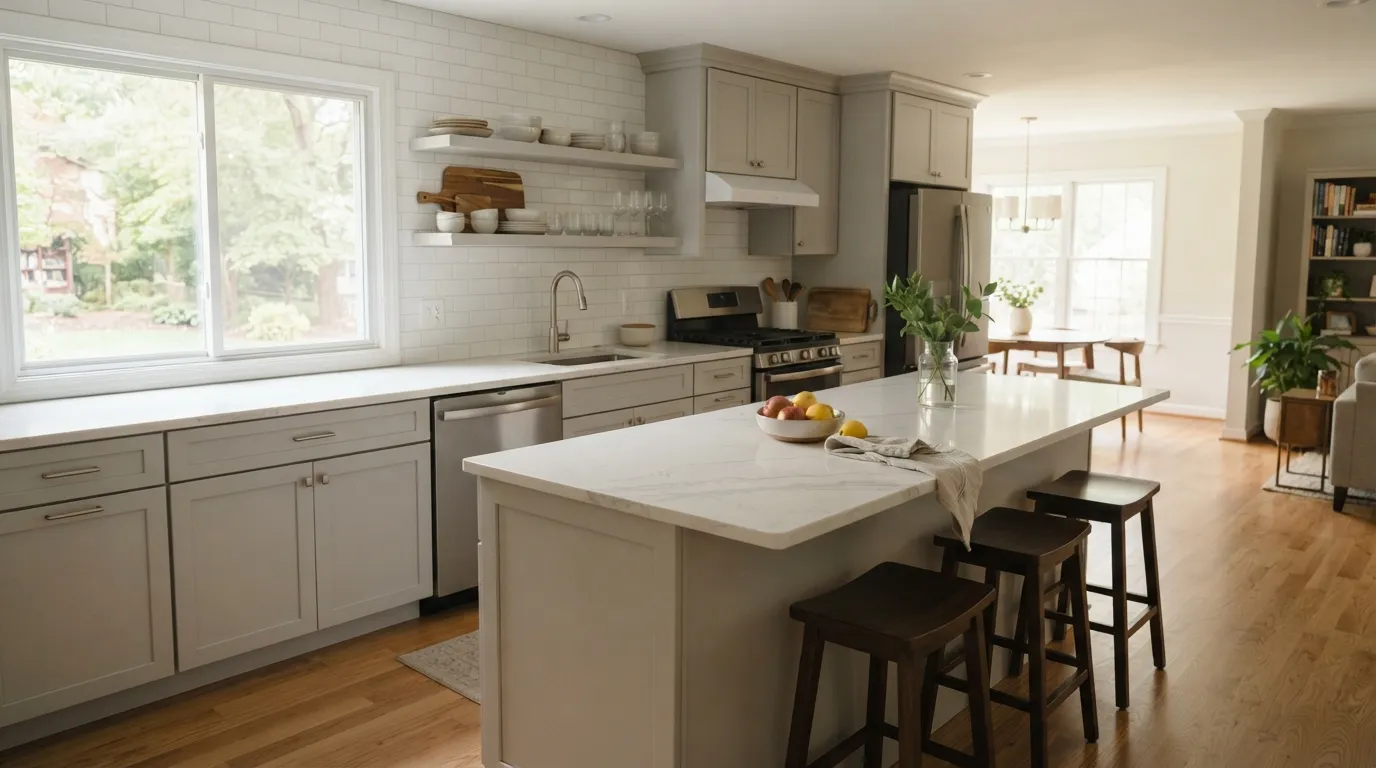 A handyman and remodeling contractor at work on what is the new kitchen trend for 2026? in Silver Spring and Montgomery County, Maryland (including Bethesda, R…